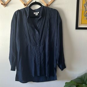 Vintage Silk Button Down Blouse